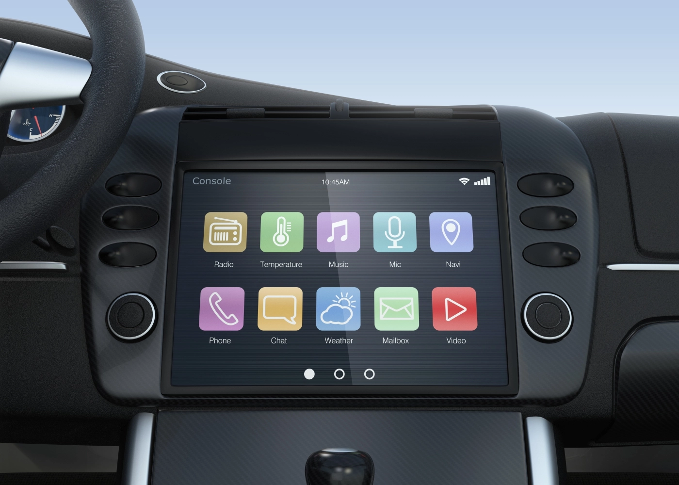 Audio-visual system (Driving records, audio and video entertainment)