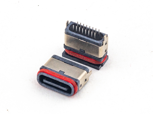 USB 2.0 : Type C Waterproof 8975WP-C Series | 8975WP-C16C00SB1T-P | Waterproof Connector, Straight, Solder Type