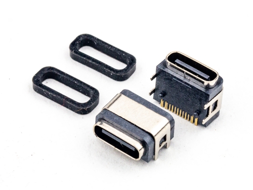USB 2.0 : Type C Waterproof 8975WP-C Series | 8975WP-C16G00DB5PT | Waterproof Connector, Right Angle, SMD Type