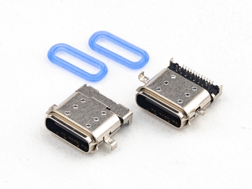 USB 3.1 : Type C Waterproof 8975WP-C Series | 8975WP-C24C00RDB13NT | Waterproof Connector, Right Angle, Solder+SMD, Mid Mount Type