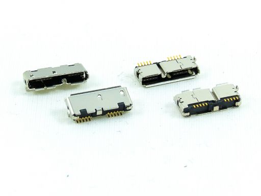 USB 3.0 : Micro AB and  B types 8973 Series | 8973-AB10G30D2T | Micro USB 3.0 AB type SMD Metal dip post