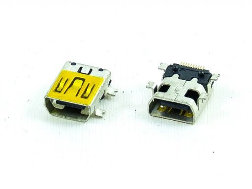 USB 2.0 : Mini A and B types 8969 Series | 8969-AB10G10D | Mini USB AB type 10P SMD