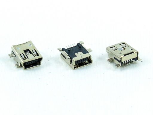 USB 2.0 : Mini A and B types 8969 Series | 8969A-B05C | Mini USB B Type 5P SMD Female