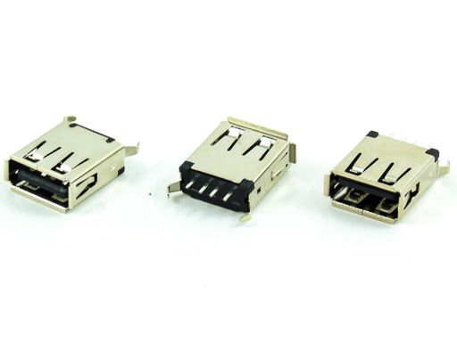 USB 2.0 : A and B types 8968 Series | 8968-A04C | USB 2.0 A Receptacle Vertical Through hole  with metal post