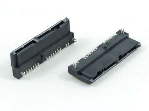 SATA 7904 Series | 7904-16FC15DBA-02 | Micro SATA 7+7+2P Female SMD R/angle (Reverse)